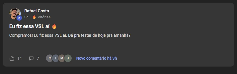 Depoimento de aluno: eu fiz essa VSL aí