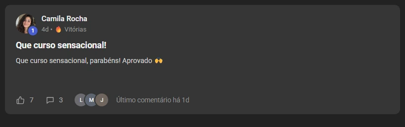 Depoimento de aluno: que curso sensacional